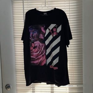 Pink rose womens t shirt